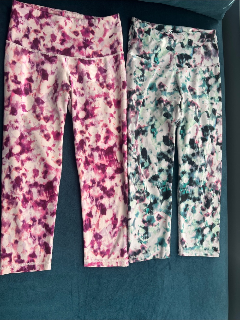 Old Navy Women’s Tie-Dye Capri Leggings - Pink and Teal. 2 for 1.